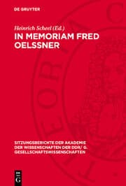 Cover von In memoriam Fred Oelßner