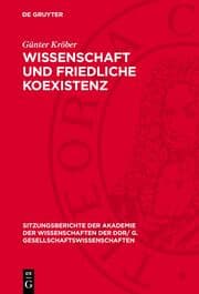 Cover von Wissenschaft und friedliche Koexistenz