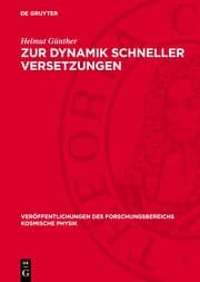 Cover von Zur Dynamik schneller Versetzungen