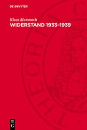 Cover von Widerstand 1933-1939
