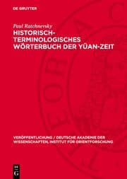 Cover von Historisch-terminologisches Wörterbuch der Yüan-Zeit
