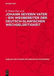 Cover von Johann Severin Vater - Ein Wegbereiter der deutsch-slawischen Wechselseitigkeit