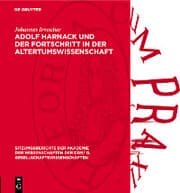 Cover von Adolf Harnack und der Fortschritt in der Altertumswissenschaft