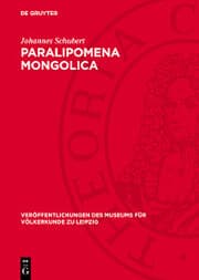 Cover von Paralipomena Mongolica