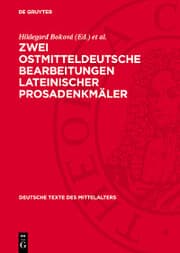 Cover von Zwei ostmitteldeutsche Bearbeitungen lateinischer Prosadenkmäler