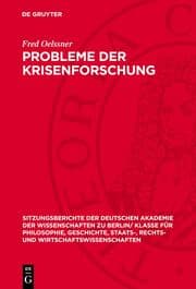 Cover von Probleme der Krisenforschung