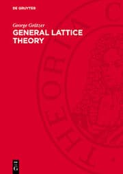 Cover von General Lattice Theory