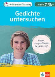 Cover von Klett 10-Minuten-Training Deutsch Aufsatz Gedichte untersuchen 7./8. Klasse