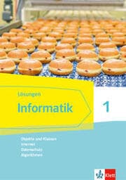 Cover von Informatik 1 (Objekte und Klassen, Internet, Datenschutz, Algorithmen). Ausgabe Bayern