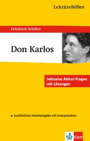 Cover von Klett Lektürehilfen Friedrich Schiller, Don Karlos