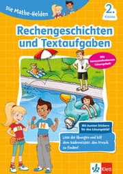 Cover von Klett Die Mathe-Helden: Rechengeschichten und Textaufgaben 2. Klasse
