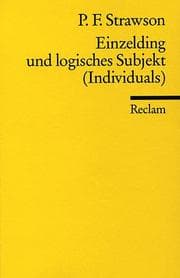 Cover von Einzelding und logisches Subjekt