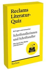 Cover von Schriftstellerinnen und Schriftsteller. Wer kennt ihre Werke und Marotten? 50 Fragen und Antworten für Büchermenschen