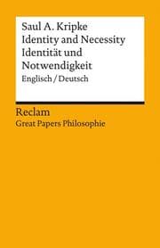 Cover von Identity and Necessity/Identität und Notwendigkeit