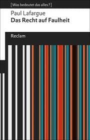 Cover von Das Recht auf Faulheit