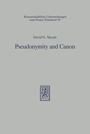 Cover von Pseudonymity and Canon