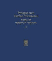 Cover von Synopse zum Talmud Yerushalmi