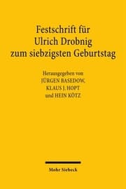 Cover von Festschrift für Ulrich Drobnig zum siebzigsten Geburtstag