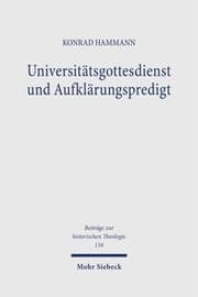 Cover von Universitätsgottesdienst und Aufklärungspredigt