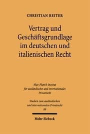 Cover von Vertrag und Geschäftsgrundlage im deutschen und italienischen Recht
