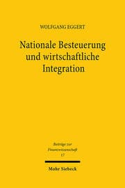 Cover von Nationale Besteuerung und wirtschaftliche Integration