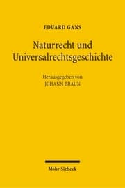 Cover von Naturrecht und Universalrechtsgeschichte