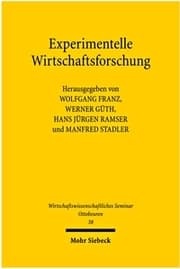 Cover von Experimentelle Wirtschaftsforschung