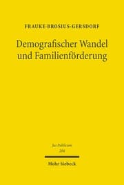 Cover von Demografischer Wandel und Familienförderung