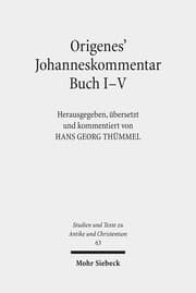 Cover von Origenes' Johanneskommentar Buch I-V