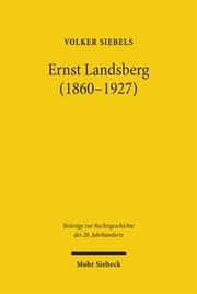 Cover von Ernst Landsberg (1860-1927)