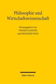 Cover von Philosophie und Wirtschaftswissenschaft