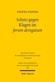 Cover von Schutz gegen Klagen im forum derogatum