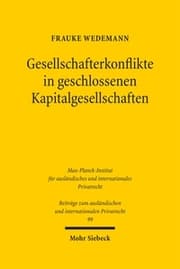 Cover von Gesellschafterkonflikte in geschlossenen Kapitalgesellschaften