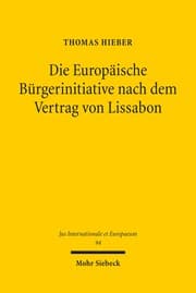 Cover von Die Europäische Bürgerinitiative nach dem Vertrag von Lissabon
