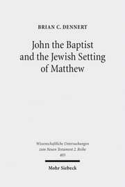 Cover von John the Baptist and the Jewish Setting of Matthew