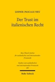 Cover von Der Trust im italienischen Recht