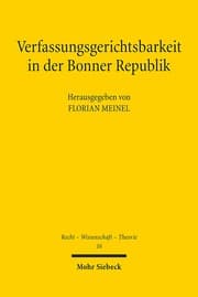 Cover von Verfassungsgerichtsbarkeit in der Bonner Republik