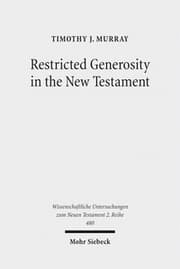 Cover von Restricted Generosity in the New Testament