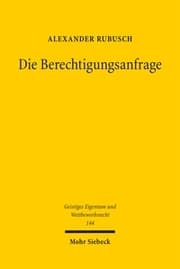 Cover von Die Berechtigungsanfrage