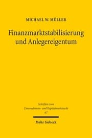 Cover von Finanzmarktstabilisierung und Anlegereigentum