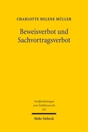 Cover von Beweisverbot und Sachvortragsverbot
