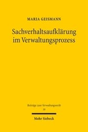 Cover von Sachverhaltsaufklärung im Verwaltungsprozess