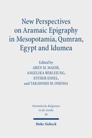 Cover von New Perspectives on Aramaic Epigraphy in Mesopotamia, Qumran, Egypt and Idumea