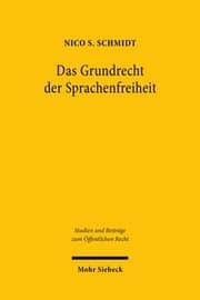 Cover von Das Grundrecht der Sprachenfreiheit