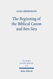 Cover von The Beginning of the Biblical Canon and Ben Sira