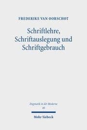 Cover von Schriftlehre, Schriftauslegung und Schriftgebrauch