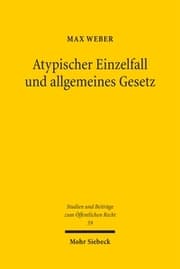 Cover von Atypischer Einzelfall und allgemeines Gesetz
