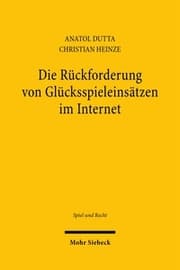 Cover von Die Rückforderung von Glücksspieleinsätzen im Internet