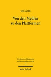Cover von Von den Medien zu den Plattformen