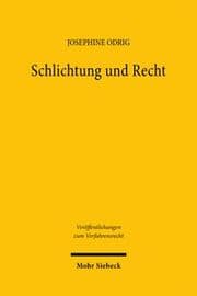 Cover von Schlichtung und Recht